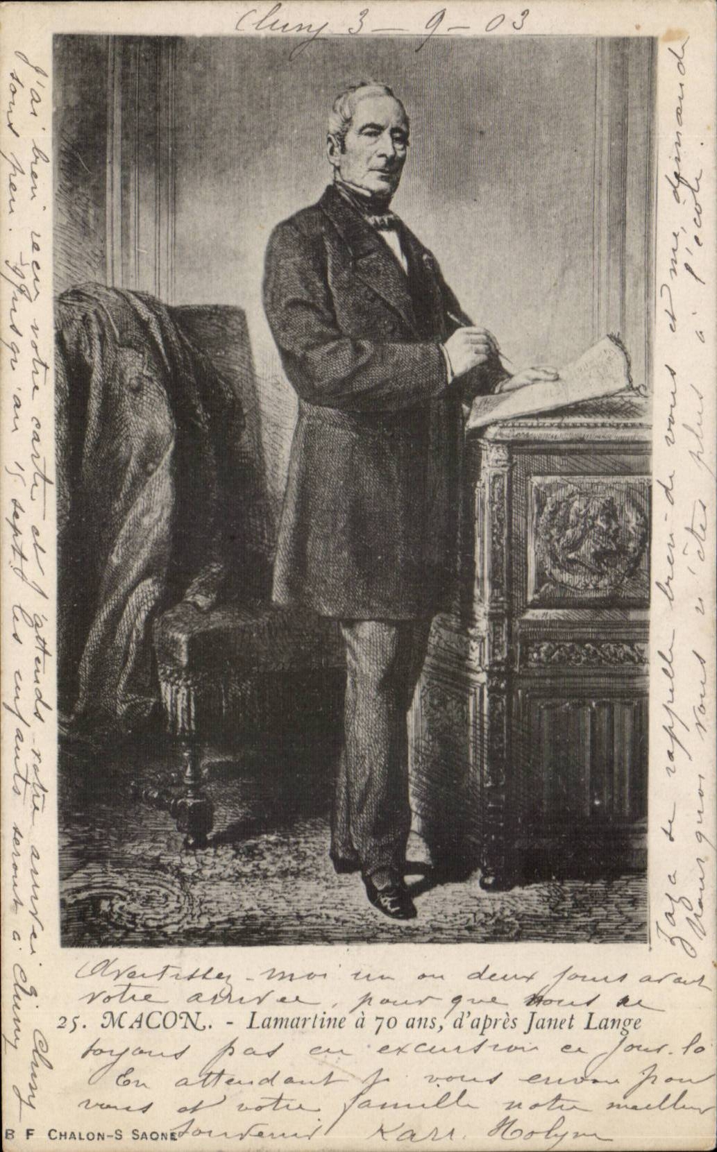 Lamartine à 70 ans — après Janet Lange — B F CHALON-SAONE