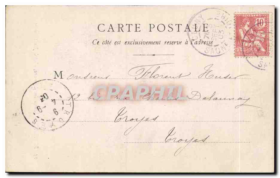 Lamartine à 70 ans — après Janet Lange — B F CHALON-SAONE — Rückseite