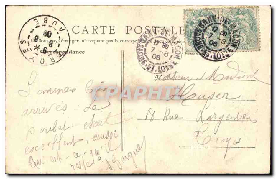 Macon - Les Tours de Vieux Saint Vincent - CPA  — Back