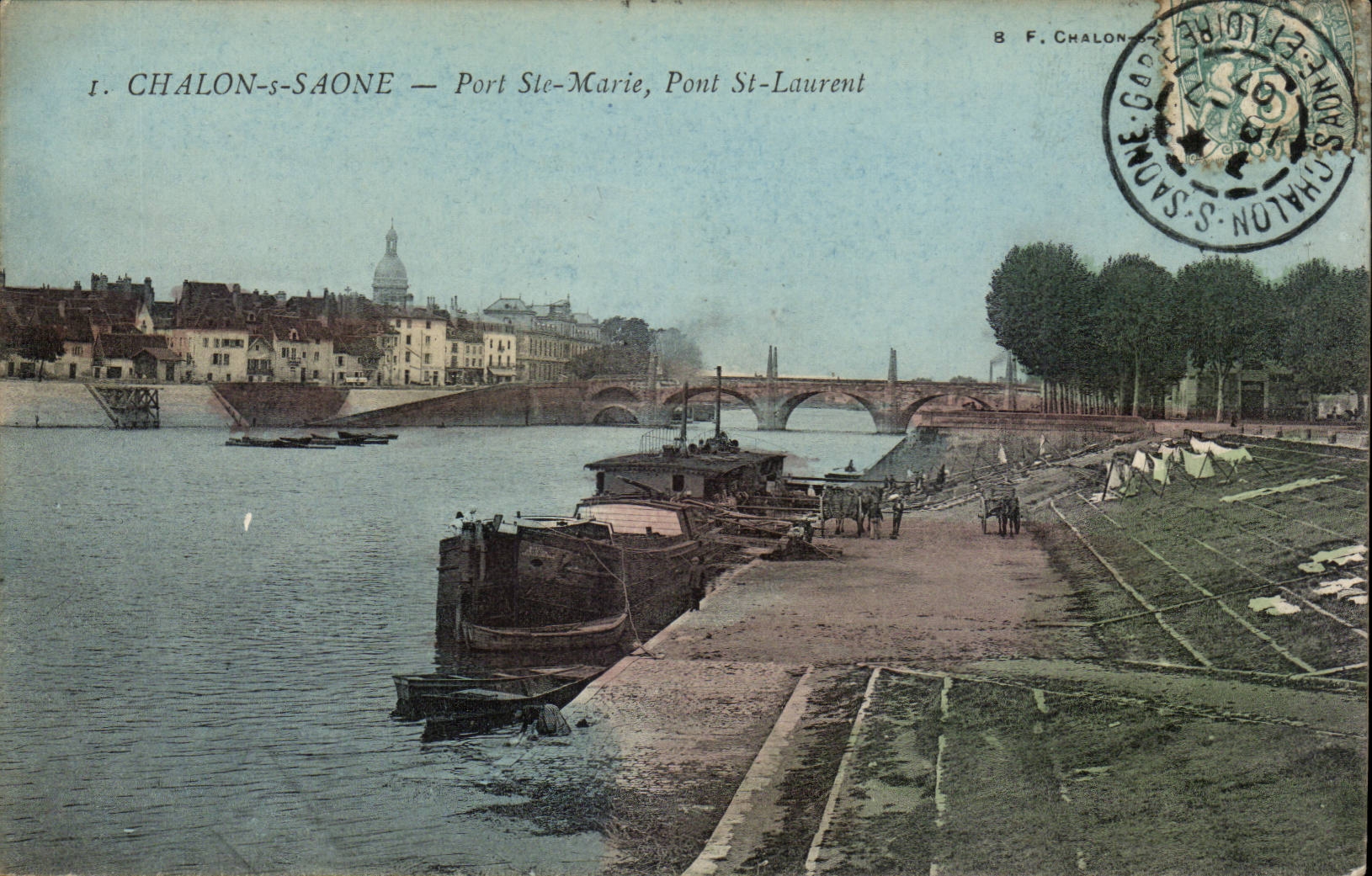 Chalon sur Saone - Port Ste Marie - Pont St Laurent - CPA 