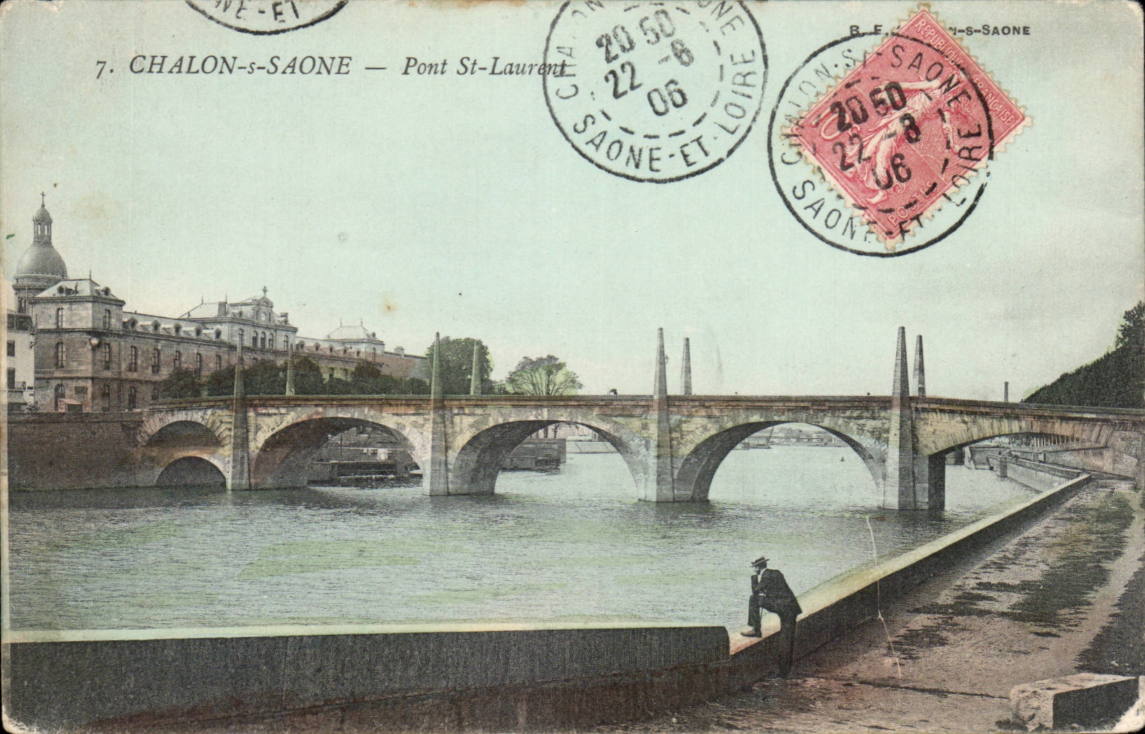 Chalon sur Saone - Pont St Laurent - CPA 