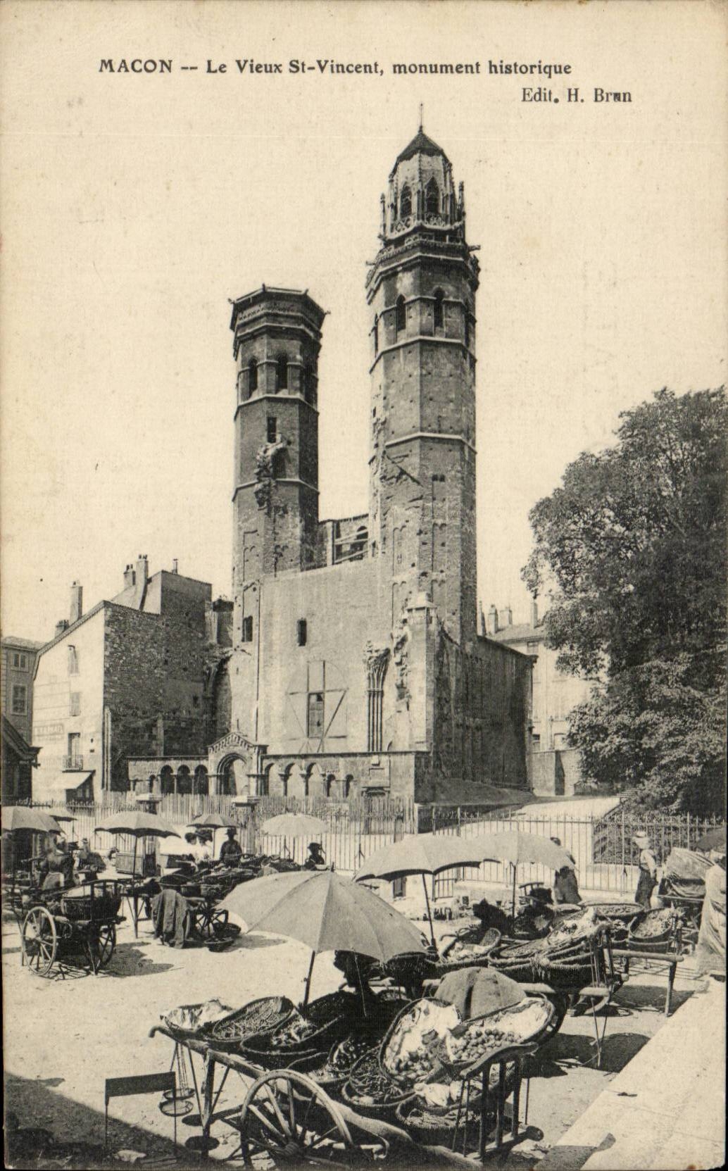 Macon -- Le Vieux St-Vincent, monument historique — Edit. H. Bran