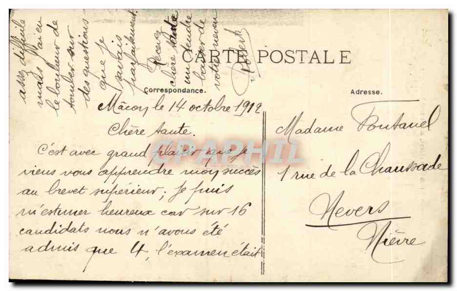 Macon -- Le Vieux St-Vincent, monument historique — Edit. H. Bran — Verso