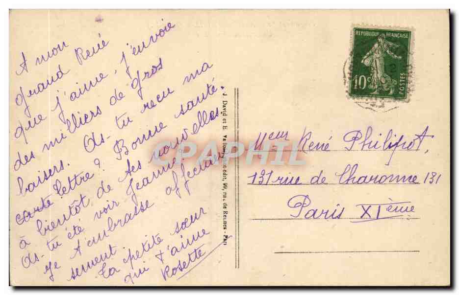 Pensionnat Saint-Andoche - AUTUN (S.-et-L.) — Une Récréation au Pré — C4862 — Verso
