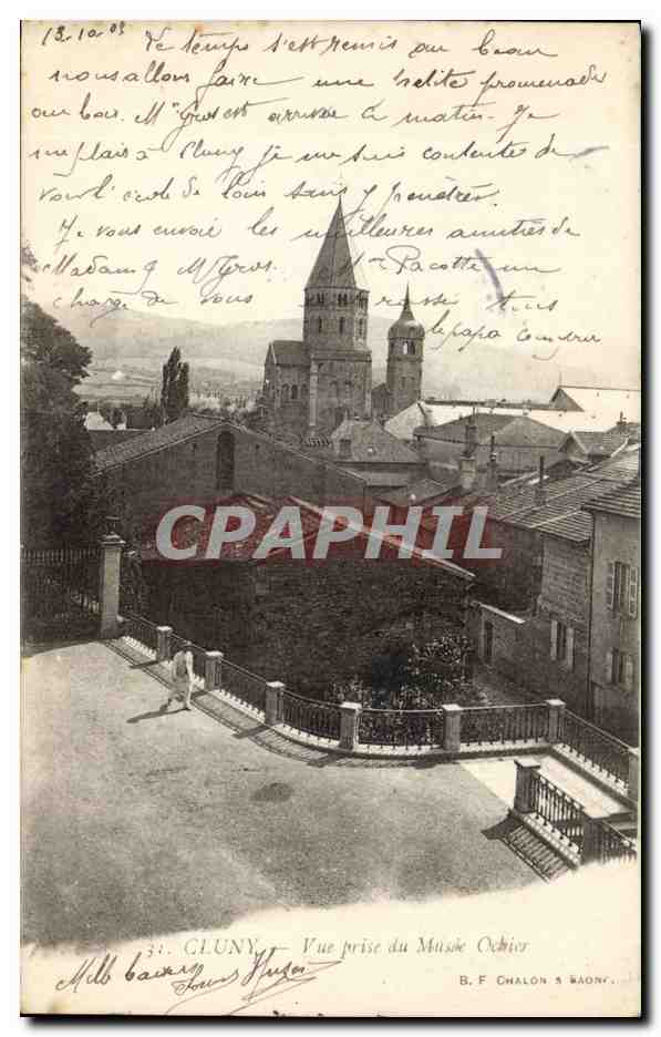 Cluny - Vue prise du Musee Ochier - CPA 