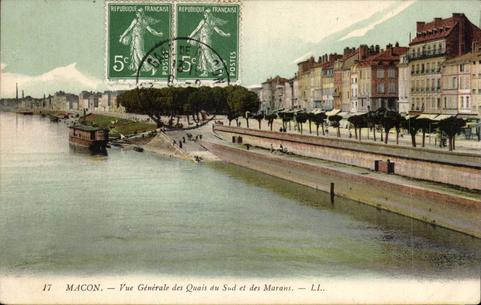 Macon — Vue Générale des Quais du Sud et des Marans — LL.