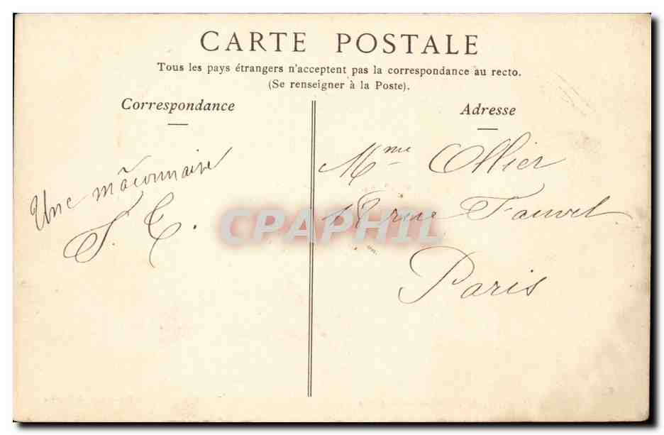 Macon - La Place de la Barre CPA  — Rückseite