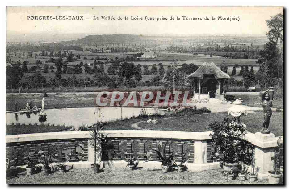 Pougues les Eaux - La Vallee de la Loire - vue prise de la Terrasse de la Montjaie CPA 