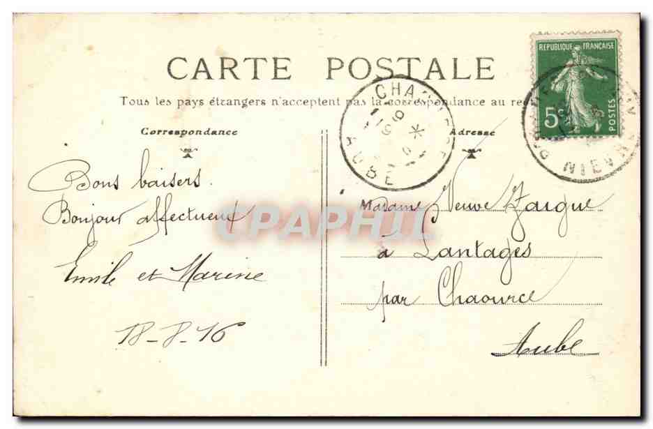 Pougues les Eaux - Hotel des Postes et Telegraphe - Velo - CPA  — Rückseite