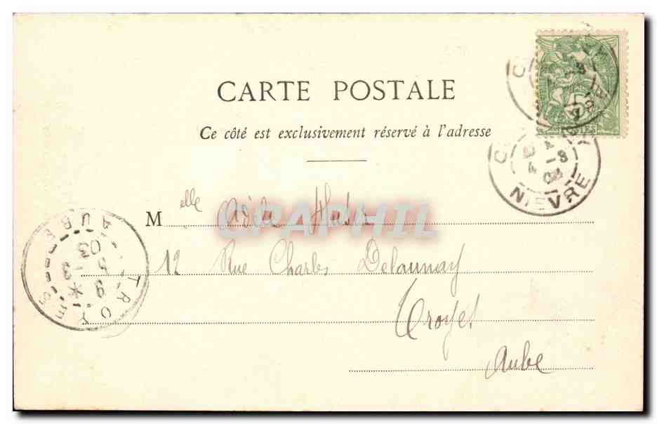 Clamecy - L'Eglise Saint Martin CPA  — Rückseite