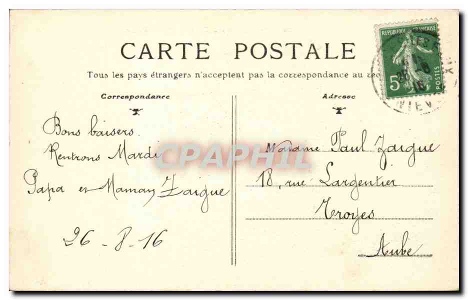 Pougues les Eaux - Moutons au Paturage - sheep - CPA  — Rückseite