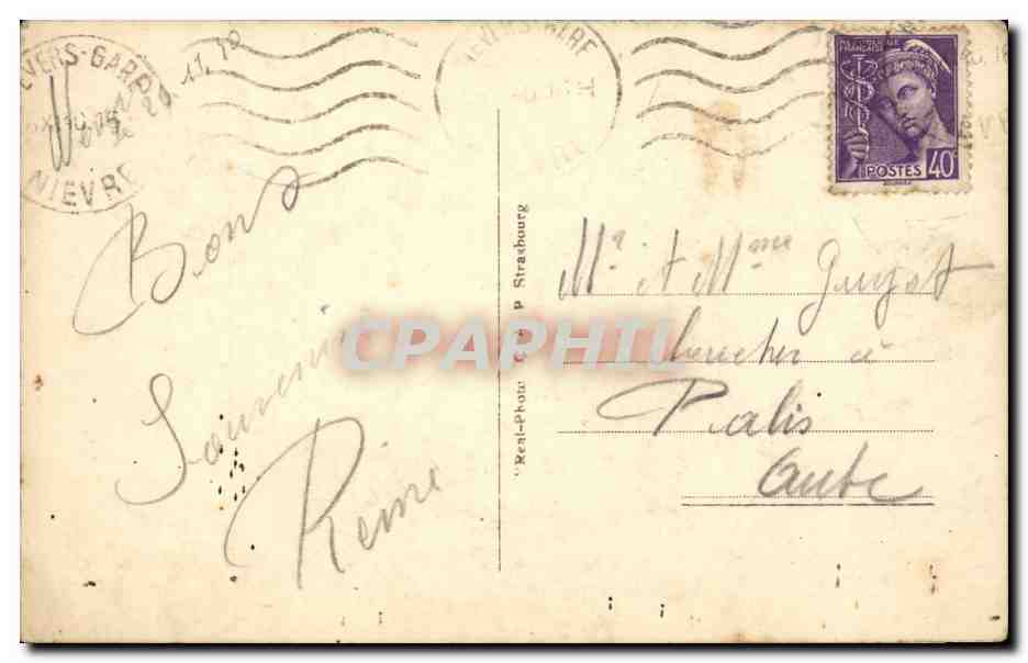 Nevers - La Cathedrale - Eglise Saint Cyr - CPA  — Verso