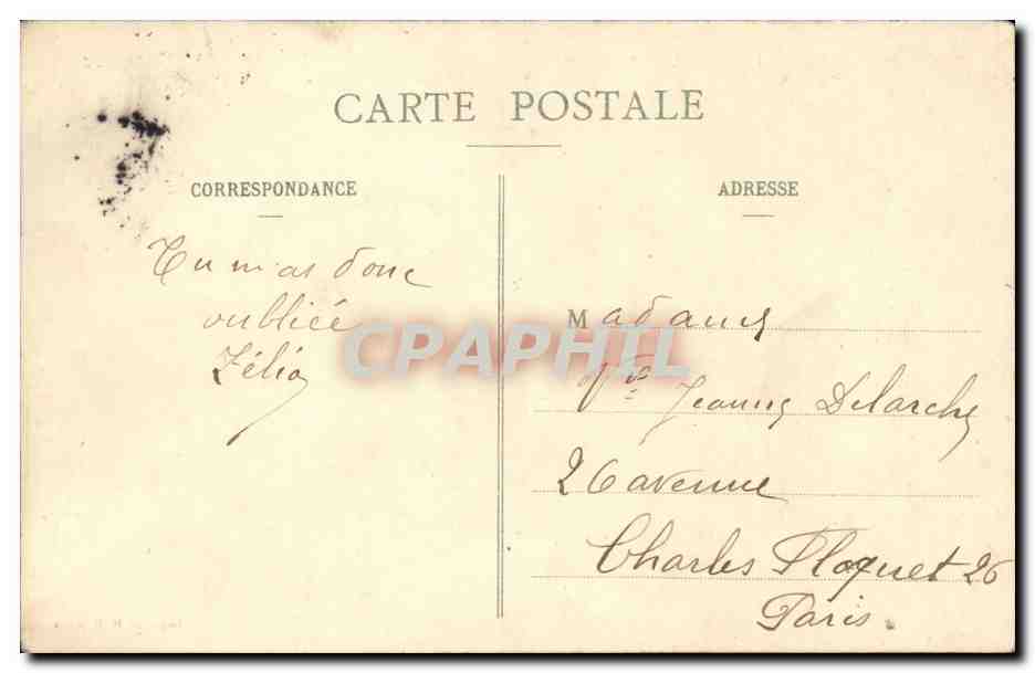 Cézy — Ce qui reste de la Passerelle après l'Inondation de Janvier 1910 — Imp. Lib. H. Hamalain — Reverso