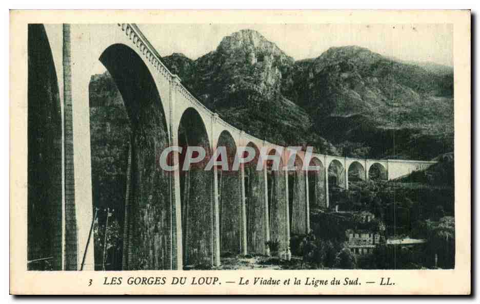 Les Gorges du Loup - Le Viaduc et la Ligne du Sud - CPA 