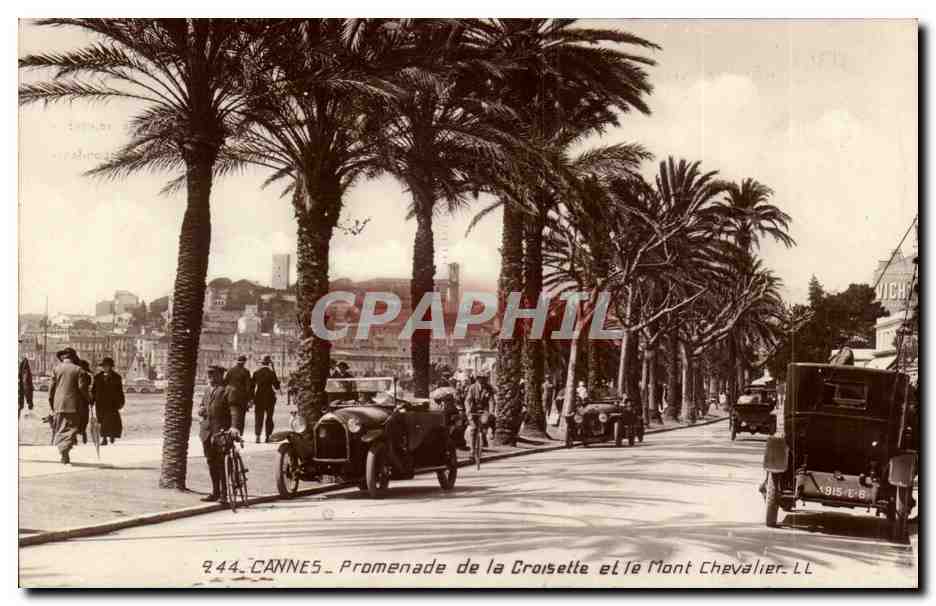 CANNES — Promenade de la Croisette et le Mont Chevalier — LL