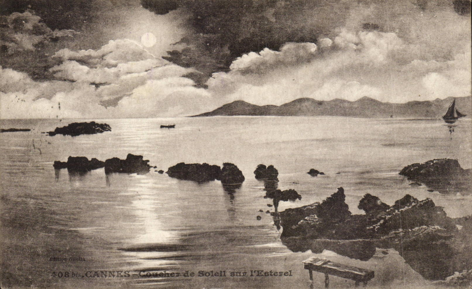 Cannes - Coucher de Soleil - - CPA 