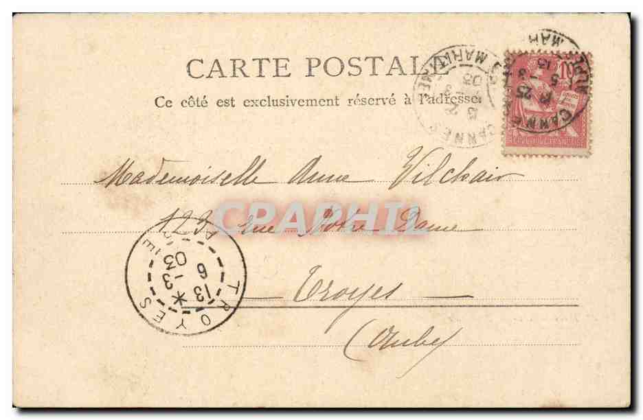 L'Observatoire de la Californie — Cannes — éditeur non visible — Verso