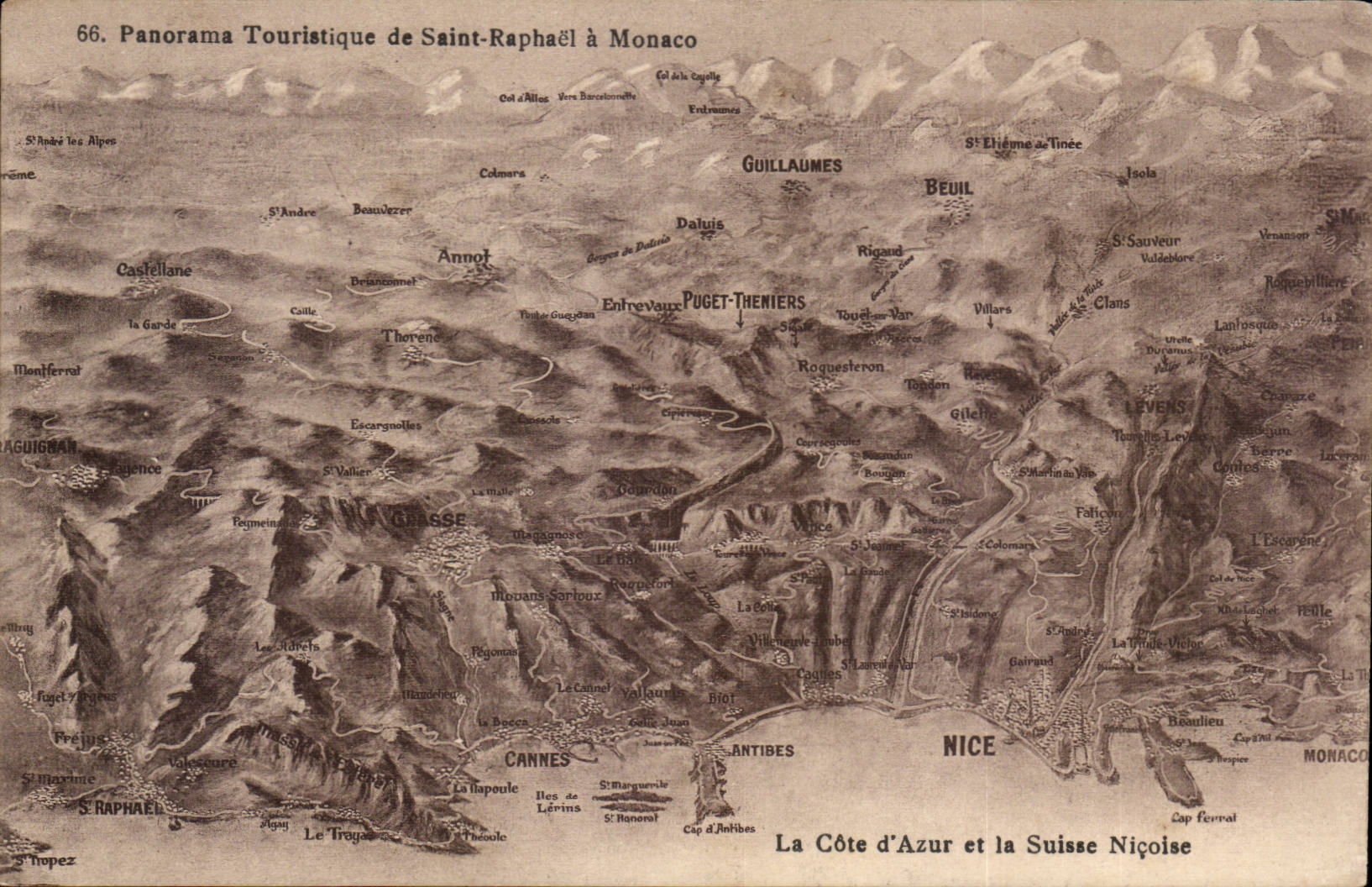 La Cote d'Azur et la Suisse Nicoise - CPA 