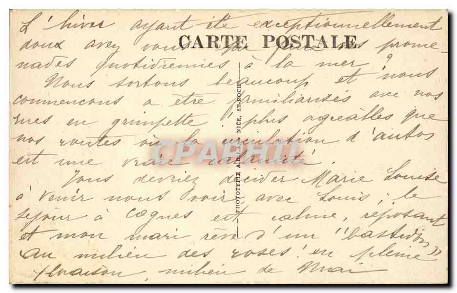La Colle sur Loup - Parc St Dosat Riviere du Loup CPA  — Rückseite