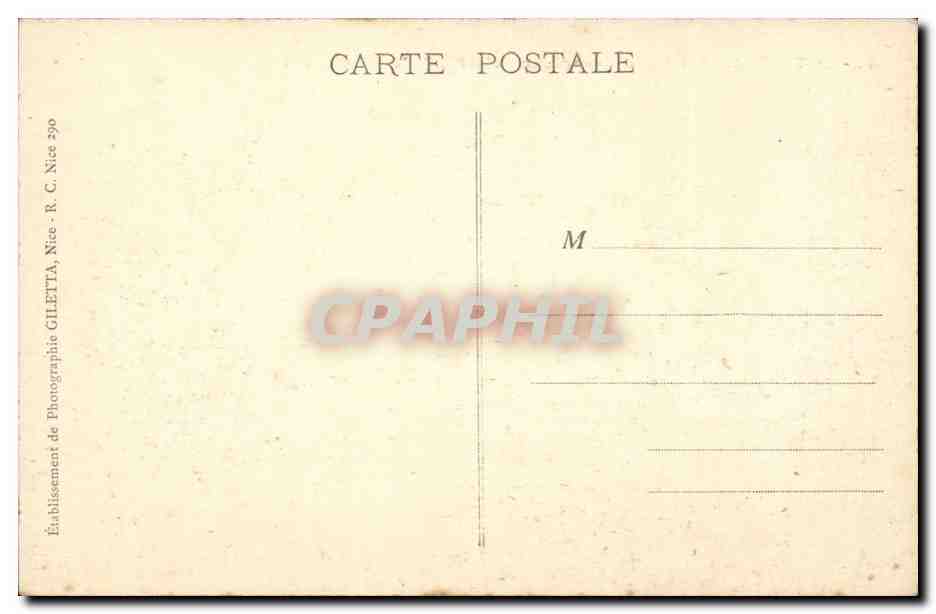 Cote d'Azur a vol d'Aeroplane de Menton a Cannes - CPA  — Verso