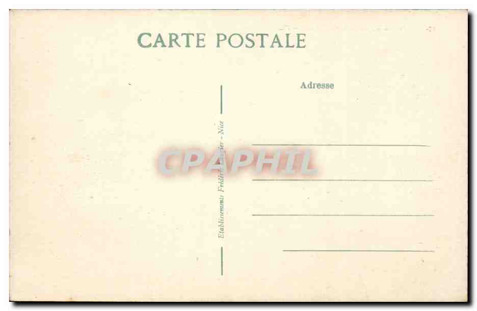 De Menton a Cannes a vol d'oiseau - CPA  — Verso