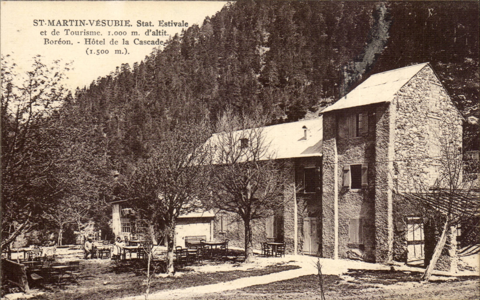 St Matrin Vesubie - Stat Estivale de Tourisme - Hotel de la Cascade CPA 