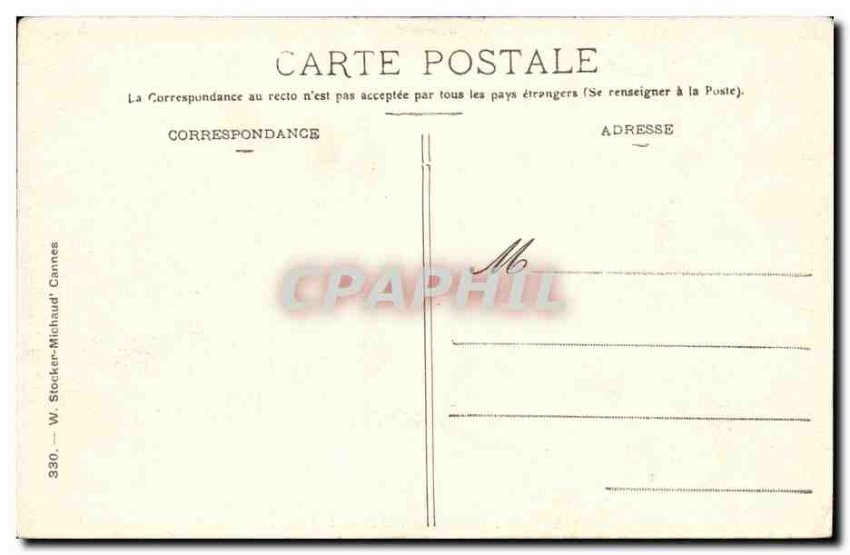 Cannes - Casino Municipal - CPA  — Rückseite