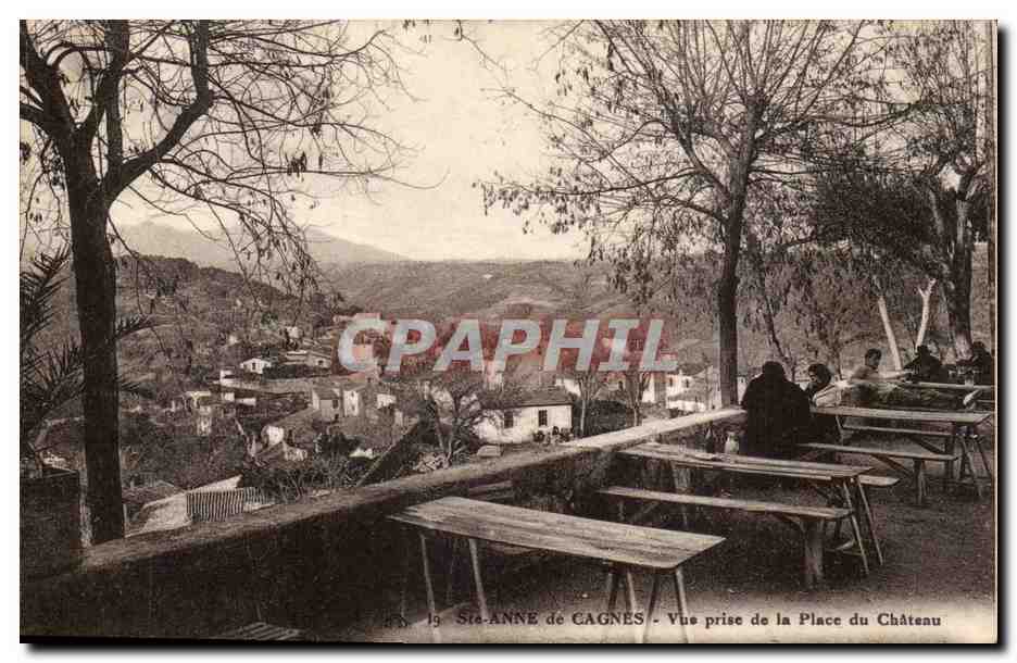 Ste Anne de Cagnes - Vue prise de la Place du Chateau - CPA 