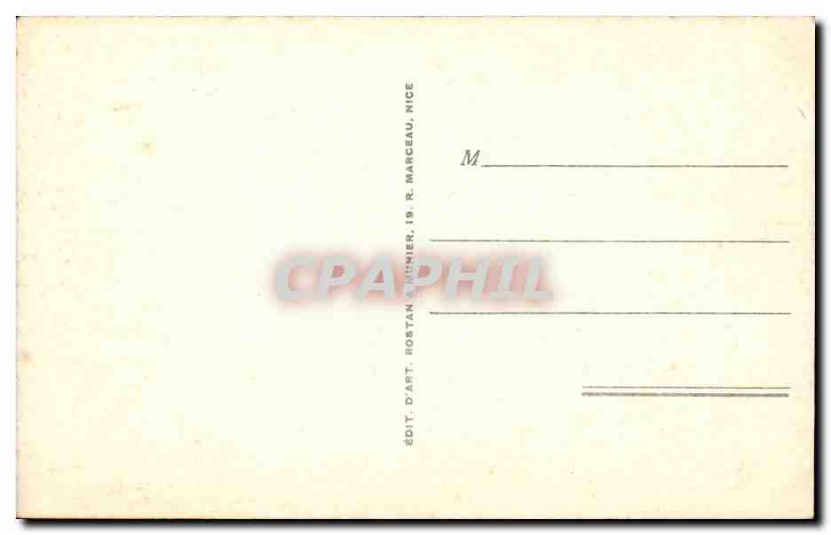 La Cote d'Azur - Beaulieu - CPA  — Rückseite