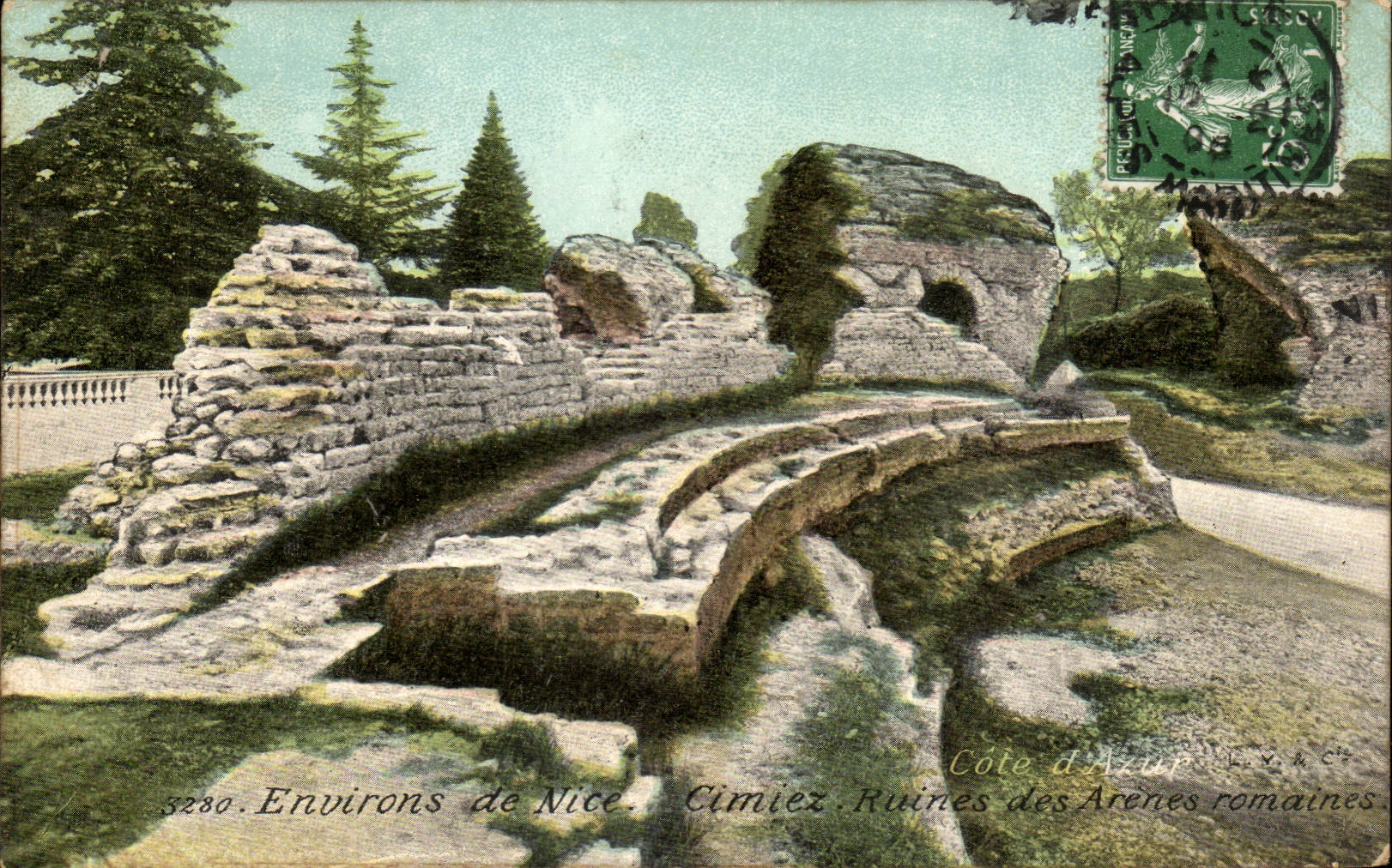 Environs de Nice - Cimiez Ruines des Arenes Romianes - CPA 