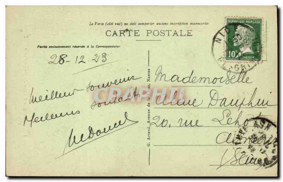 Nice - Un Coin du Jardin Public - CPA  — Rückseite