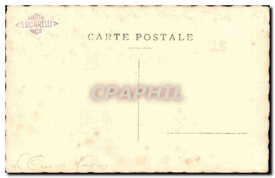 Le Cros de Cagnes - Vue Generale - CPA  — Verso
