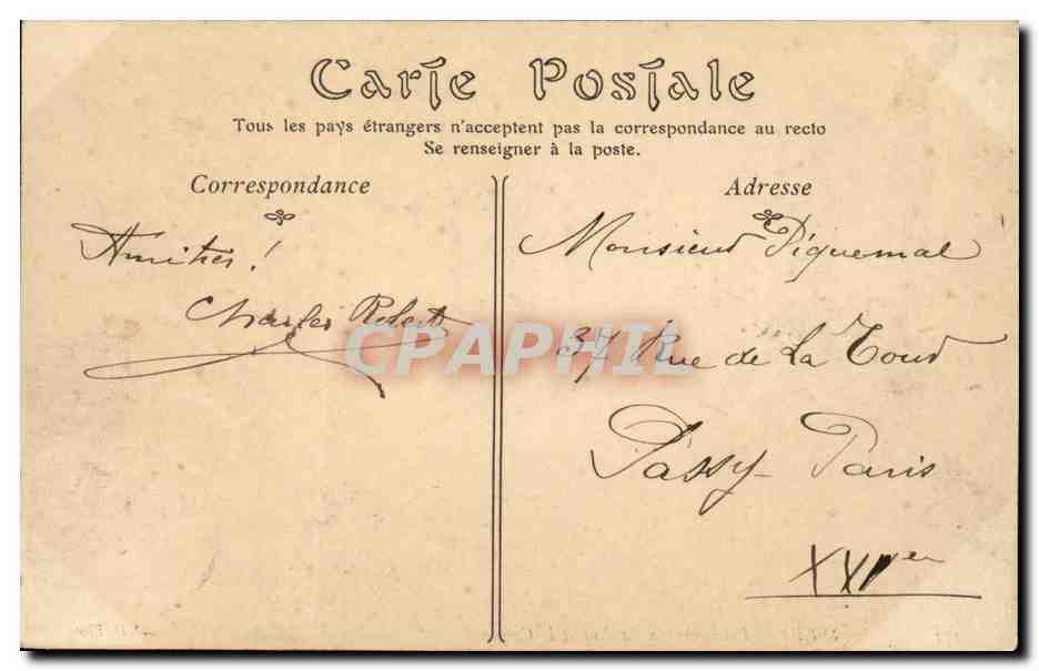 Nice - Les Nouveaux Jardins et le Casino - CPA  — Rückseite