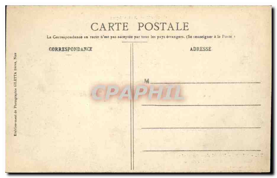 Nice - Hotel des Anglais et Cercle de la Mediterranee - CPA  — Rückseite