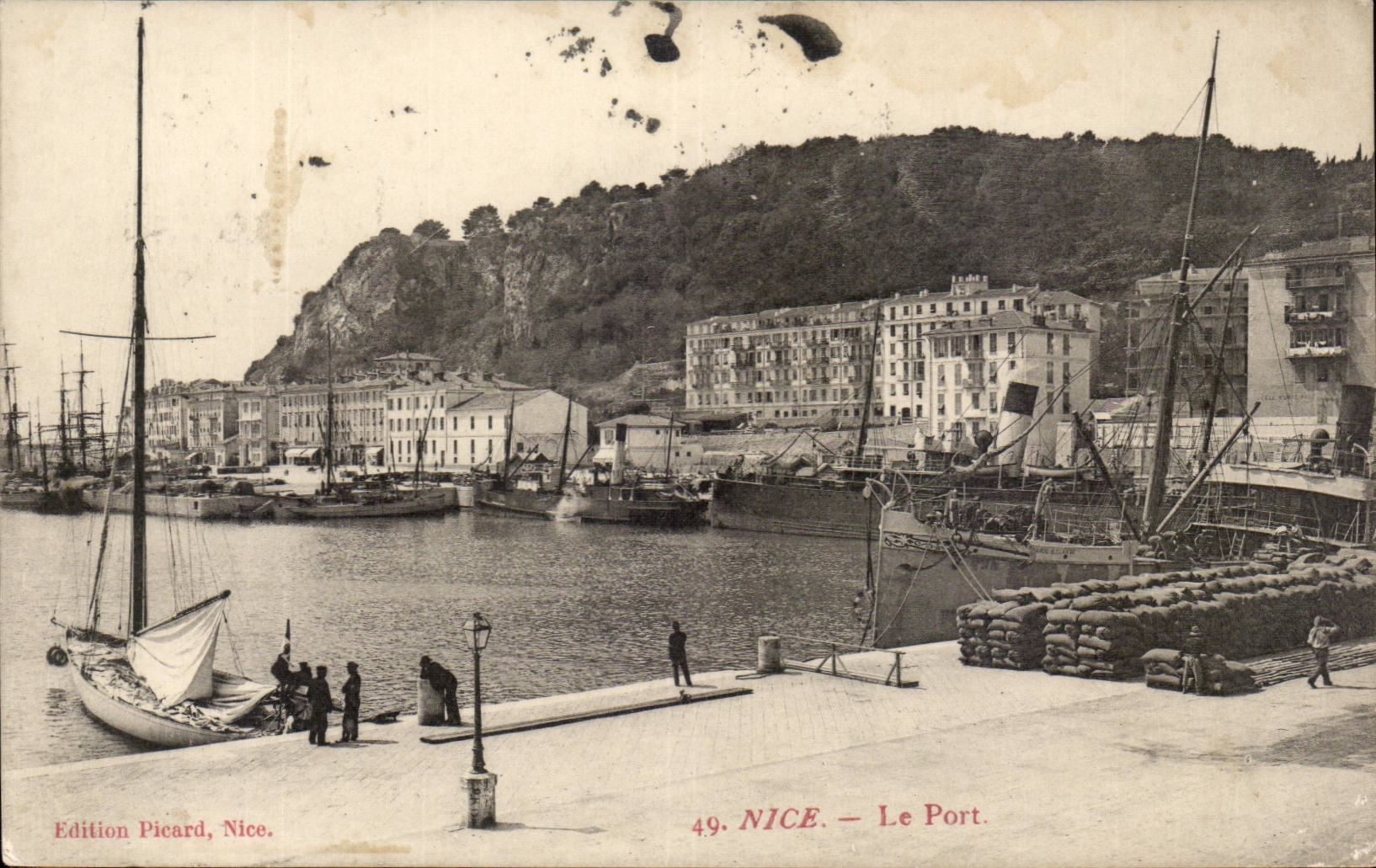 Nice - Le Port - bateau - boat - CPA - Recto