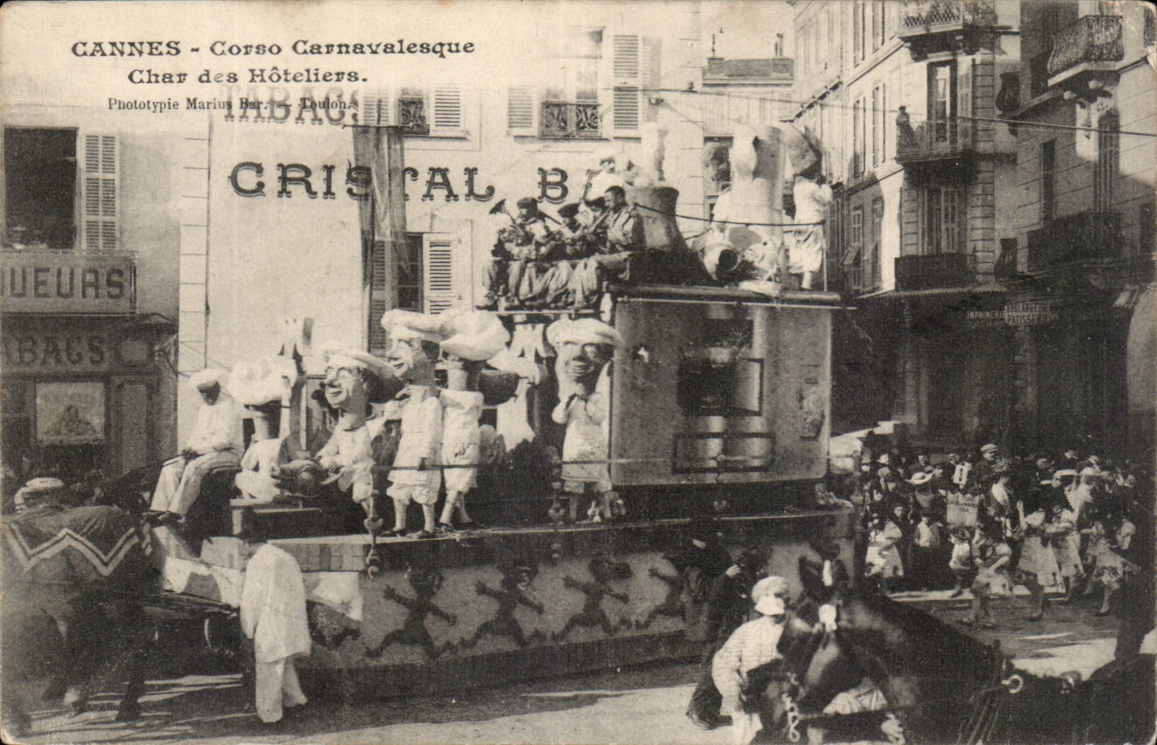 CANNES - Corso Carnavalesque - Char des Hôteliers - Phototypie Marius Barré, Cannes