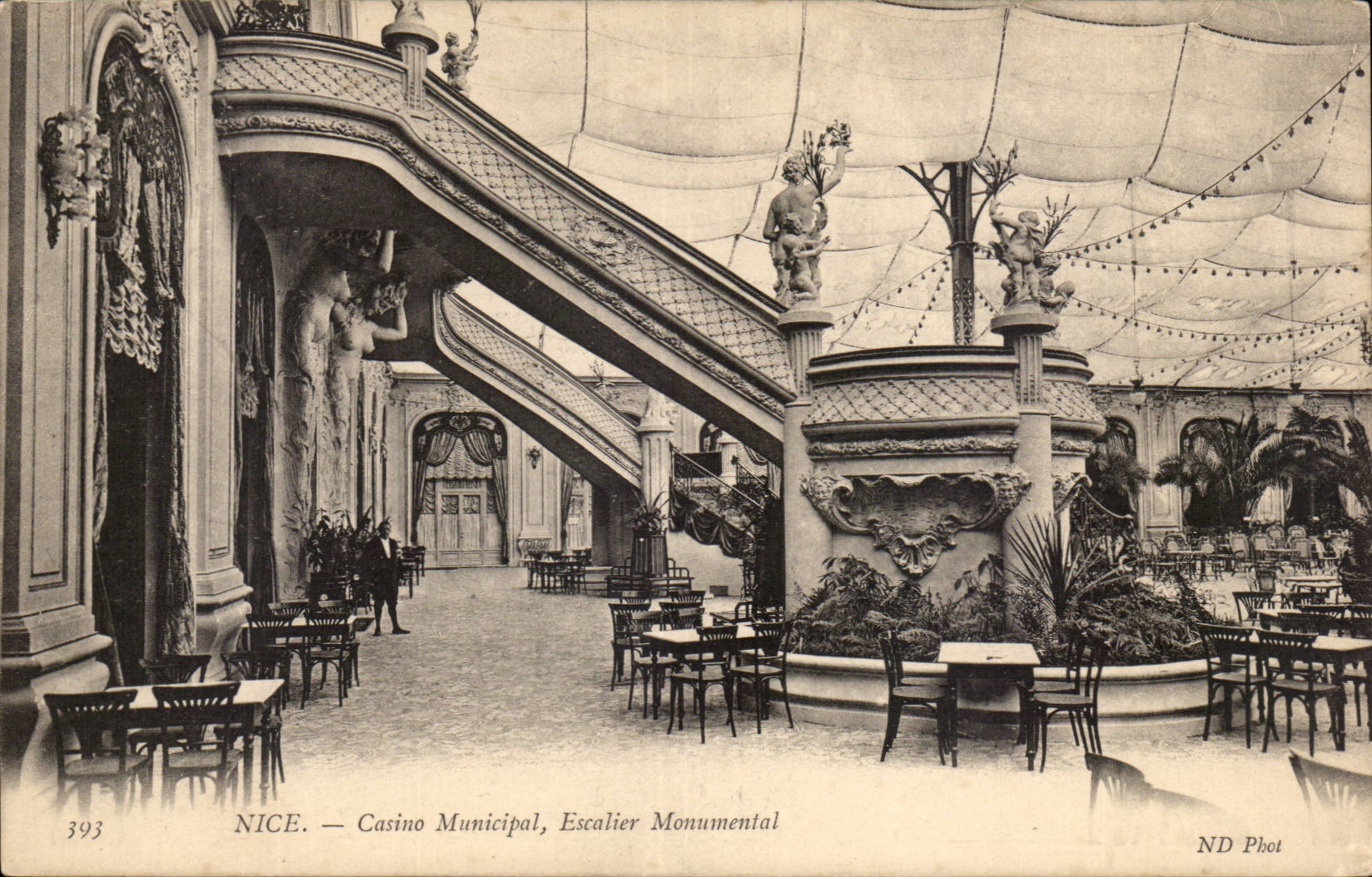 Nice - Casino Municipal - Escalier Principal - CPA 