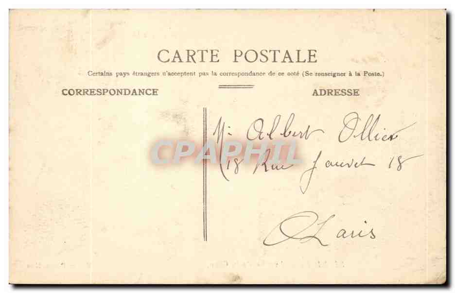 Nice - Avenue de la Gare - cheval - horse - CPA  — Rückseite