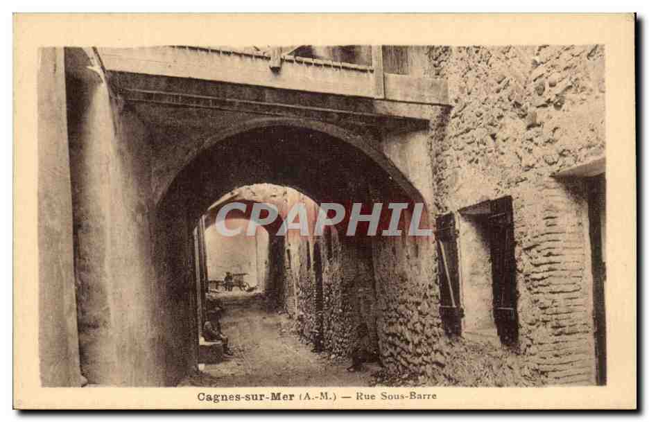 Cagnes sur Mer - Rue Sous Barre - CPA 