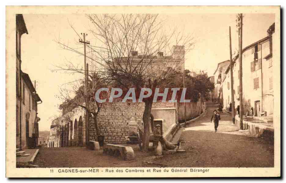 Cagnes sur Mer - Rue des Combres et Rue du General Beranger - CPA 
