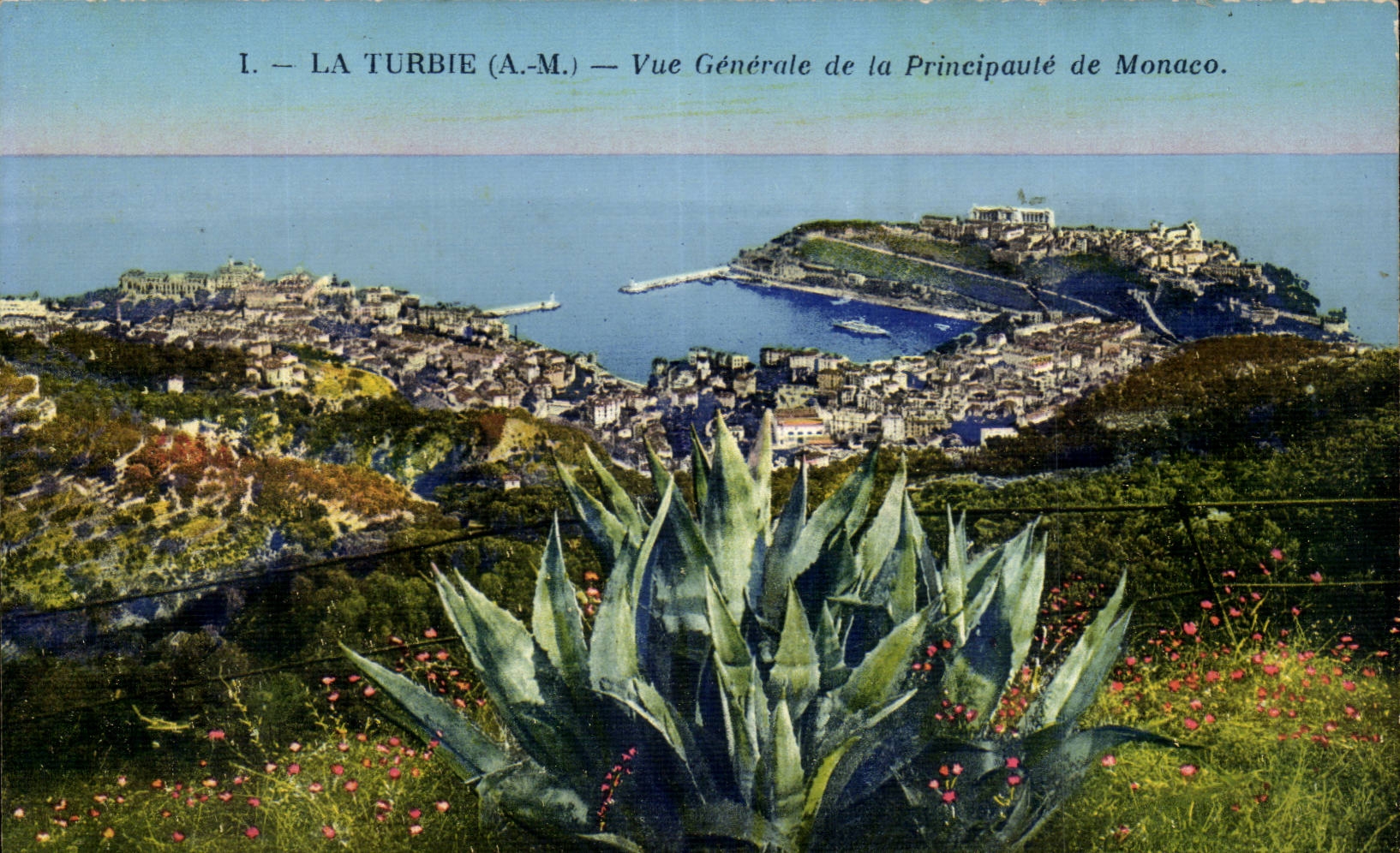 La Turbie - Vue Generale de la Principaute de Monaco - CPA 