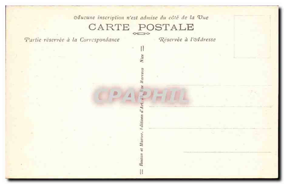 Cagnes - Le Chateau - Le Chute de Phaeton - Fresque de Carlon 1624 - CPA  — Verso