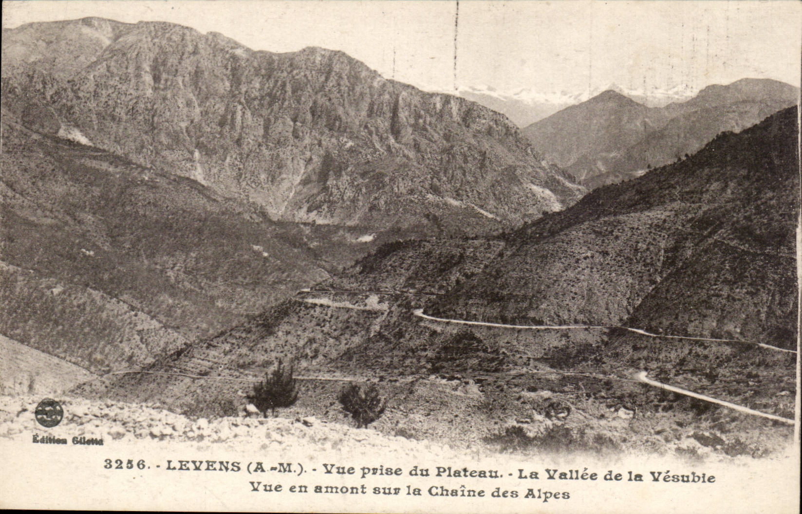 Levens - Vue prise du Plateau - La Vallee de la Vesubie - CPA 