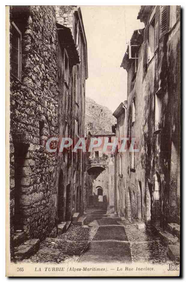 La Turbie - La Rue Incolate - CPA 