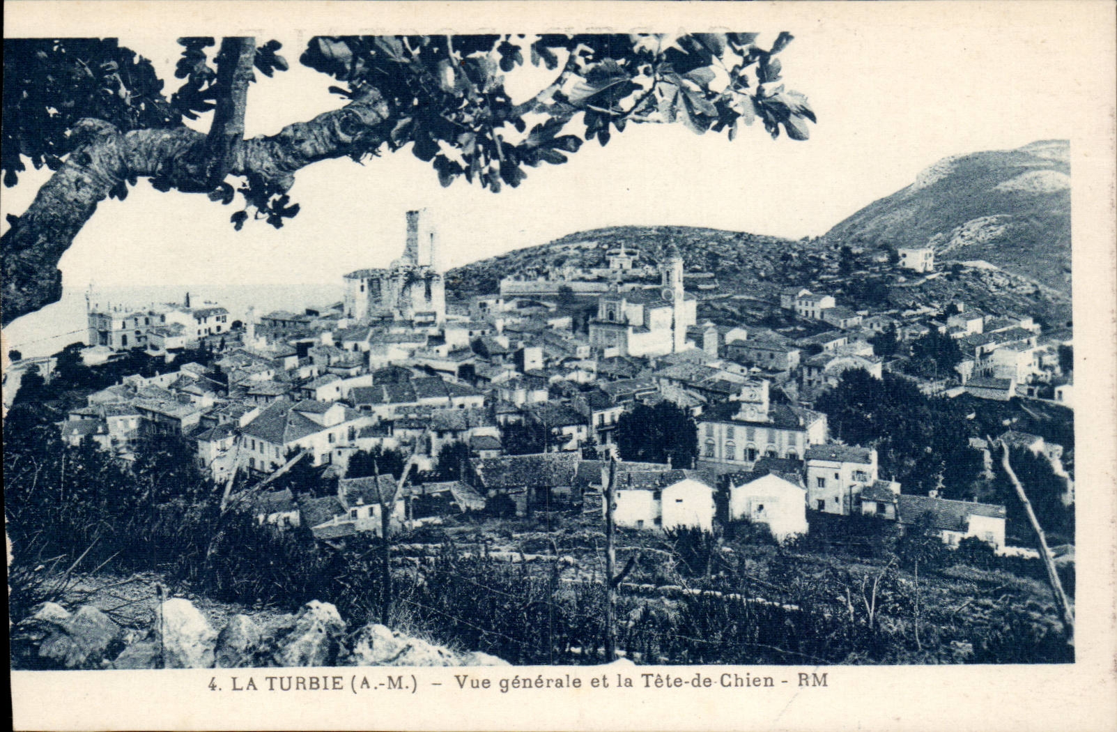 La Turbie - Vue Generale et la Tete du Chien - CPA 
