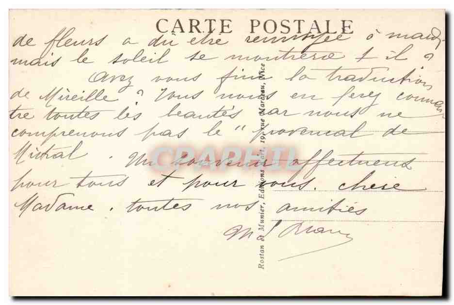 La Turbie - Vue Generale et la Tete du Chien - CPA  — Verso