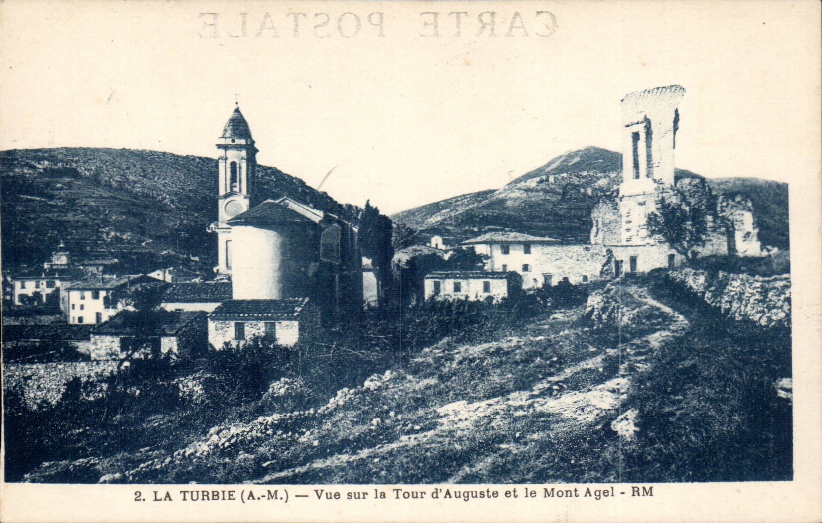 La Turbie - Vue sur la Tour d'Auguste - CPA 
