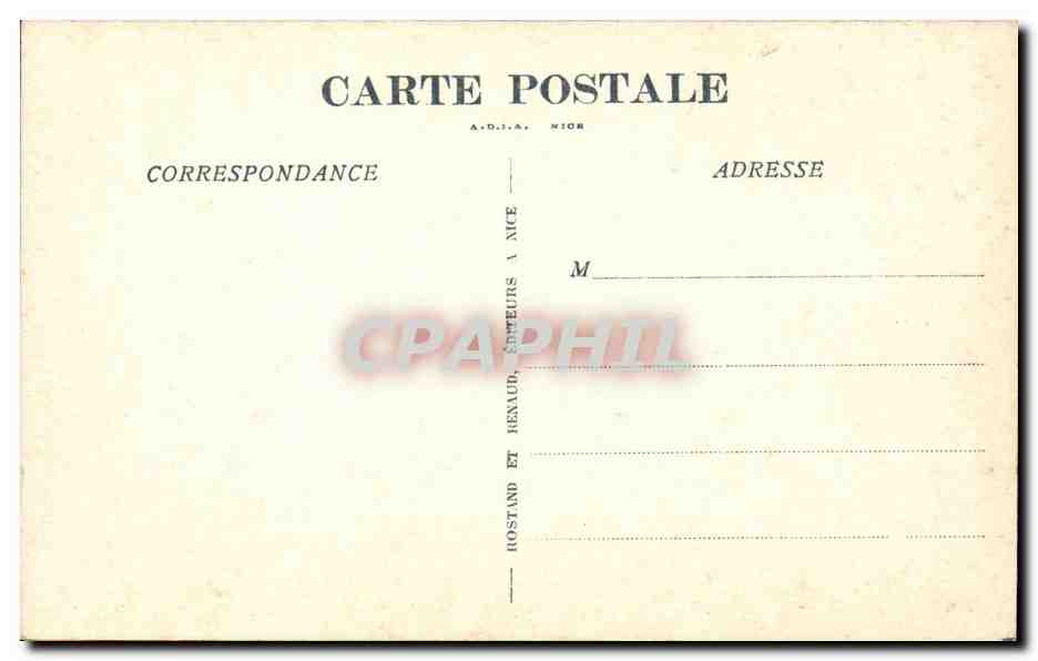 La Turbie (A.-M.) — El Funicular — editor Rostand y Renaud, Niza — Reverso