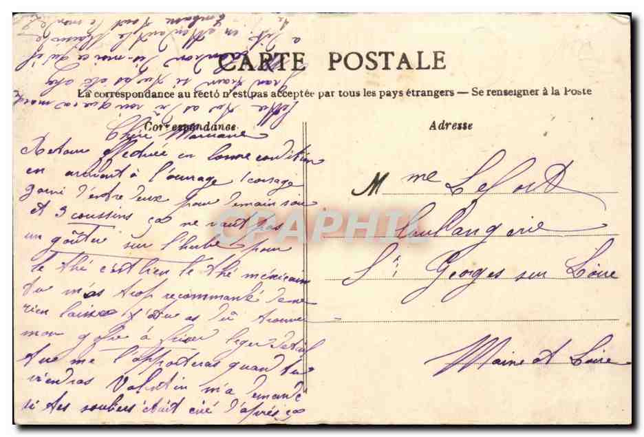 Nantes - Souvenir - CPA  — Rückseite