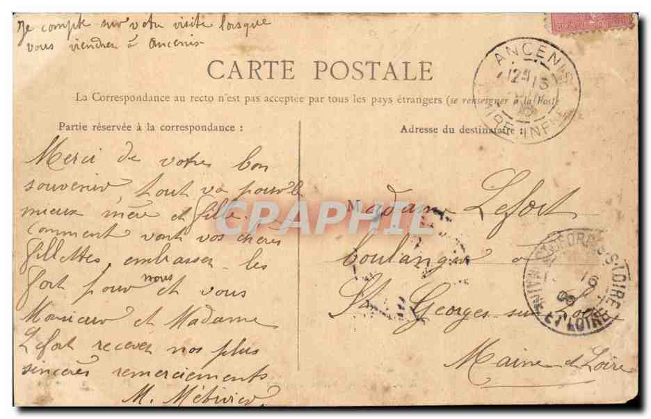 Ancenis - Vieux Chateau - CPA  — Rückseite